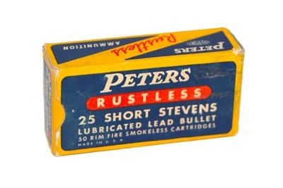 Peters Rustless .25 Stevens Short RF
50 Rounds