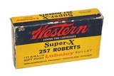 Western Super-X .257 Roberts 117 Gr. Lubaloy SP - 20 Rounds