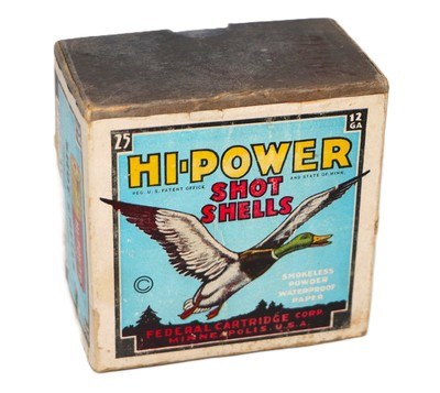Federal Hi Power 12 Gauge 2 Pc Shot Shell Box
Empty
