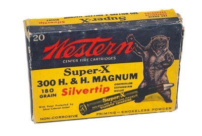 Western S-X 300 H&H Magnum 22 Gr. Silvertip Controlled Exp Bullet - 20 Rds