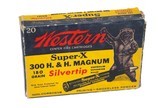 Western S-X 300 H&H Magnum 22 Gr. Silvertip Controlled Exp Bullet - 20 Rds