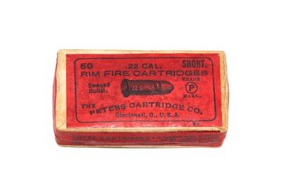 Peters Cartridge Co. .22 RF Short - Full Sealed Box - Image 1 of 5