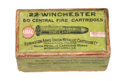 Remington UMC .22 WCF Blk Powder Full Sealed Box - Image 1 of 6