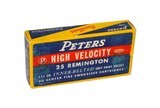 Peters High Velocity .25 Remington 117 Gr. SP - 20 Rds - 1 of 3