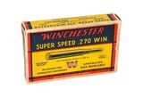 Winchester Super Speed .270 Win 150 Gr. SP - 20 Rds - 1 of 4