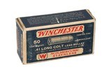 Winchester Non-Mercuric Staynless .41 LC 196 Gr. Lead - Partial Box of 38 Rounds - Image 1 of 3