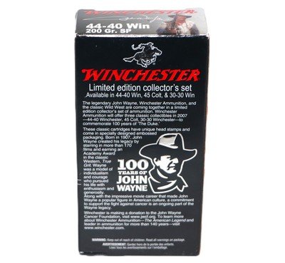 Winchester 100 Years of John Wayne .44-40 Win 200 Gr. SP - 50 Rounds - Image 3 of 3
