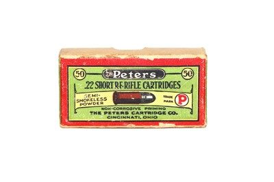 Peters .22 RF Short 2 Pc Full & Sealed Box - Image 1 of 4