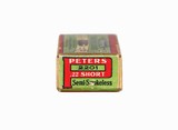 Peters .22 RF Short 2 Pc Full & Sealed Box - Image 2 of 4