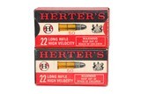 Herters .22 Long Rifle - 100 Rounds - Image 1 of 4