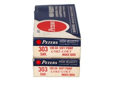 Peters High Velocity .303 Savage 180 Gr. SP - 20 Rounds - Image 2 of 3