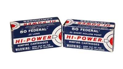 Federal .22 Long and .22 Short HP - 100 Rds - Image 1 of 3