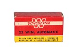 Winchester Staynless Kopperklad .22 Win Auto - 50 Rds - Image 1 of 3