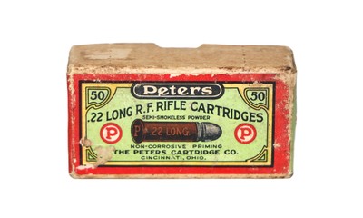 Peters .22 Long RF Rifle Cartridges - 50 Rounds - Image 1 of 3