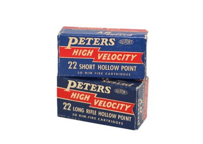 Peters High Velocity .22 Short and Long Rifle Hollow Point - 100 Rounds - Image 1 of 3