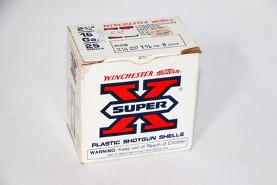 Winchester Western Super-X 16 Ga Shot Shells - 25 Rds