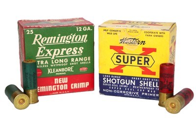 Western Super-X and Remington Kleanbore 12 Gauge Paper Shot Shells - 50 Rounds