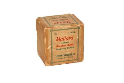 Mallard by Clinton Cartridge Co. 410 Gauge 2-1/2" Shotgun Shells 2-Pc. Box - Partial 13 Rds