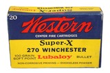 Western Super-X 270 Win. 100 Gr. Lubaloy SP - 20 Rds - Image 1 of 4