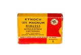 Kynoch .275 Magnum Nitro Express "Rimless" Semi-Ptd Soft Nose 160 Gr. - 5 Rds - Image 1 of 2