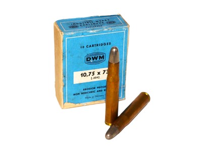 DWM 10.75 x 73 (.404) 401 Gr. Solid Round Nose - 10 Rds - Image 2 of 2