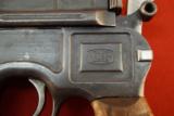 Mauser Broomhandle "Red Nine" Pistol 5.25" Barrel & Stripper Clips - 3 of 15
