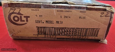 Colt Govt Model MKIV 9mm