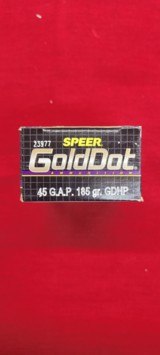 Speer GoldDot 45 G.A.P 185gr. GDHP - 2 of 3