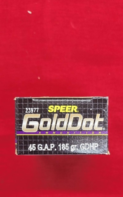 Speer GoldDot 45 G.A.P 185gr. GDHP - Image 2 of 3