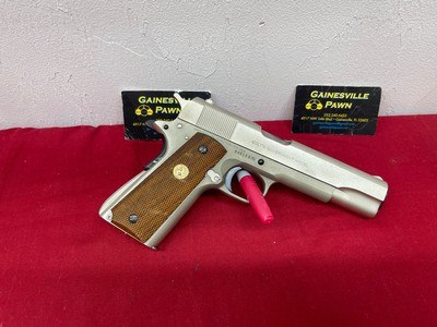 Colt 1911A1 Series 70 factory nickel 45 ACP - Image 4 of 8