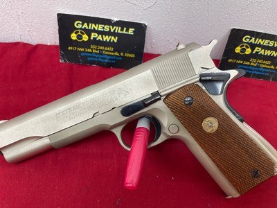 Colt 1911A1 Series 70 factory nickel 45 ACP - Image 2 of 8