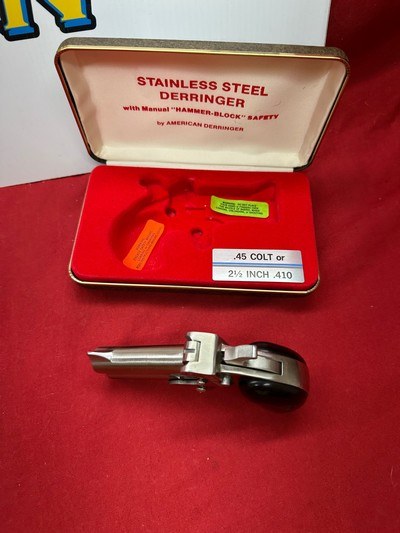 American Derringer Model M-1 .45 Colt or 2 1/2 inch .410 Stainless Steel - Image 2 of 15
