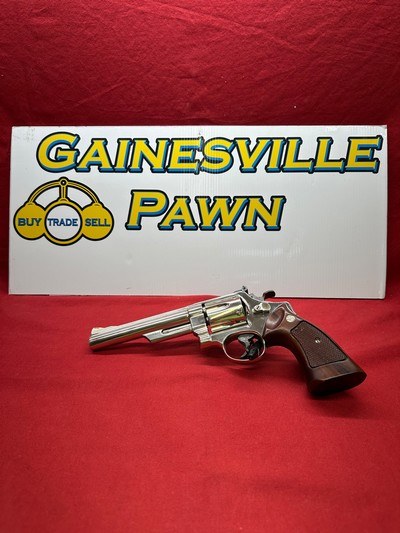 Smith & Wesson model 57 no dash nickel .41 Magnum - Image 1 of 21
