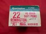 Remington Hi-Speed .22 “JET” Mag. #50 Center Fire Cartridges - Image 3 of 7