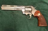 Colt Python ( 1971, 6 in, nickel, orig. box and papers) - 1 of 11