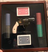 Smith and Wesson 36-10 Texas Hold Em' (1 7/8, gold etched, box, chips, cards, unfired and rare!) - 1 of 6