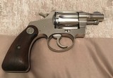 Colt Detective (2 in, nickel, wood grips, made in 1933) - 2 of 15