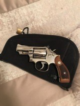 Smith and Wesson 19-3 (snub, nickel, p and r!) - 2 of 6