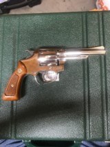 Smith and Wesson 31-1 (4 in, nickel) - 1 of 7