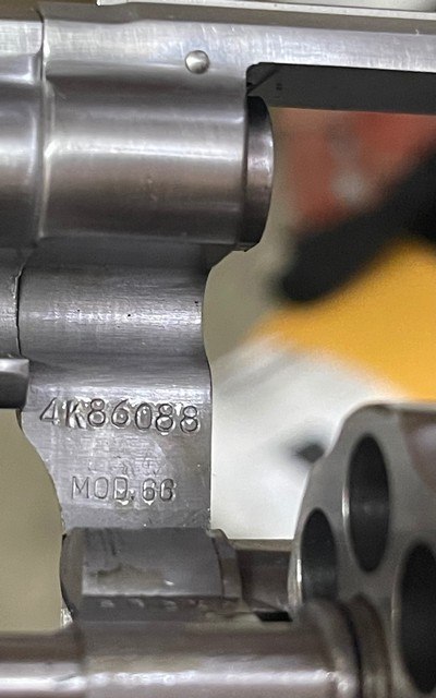 Smith and Wesson 66 (steel sight, 4 inch pinned barrel) - Image 5 of 6