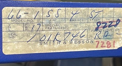 Smith and Wesson 66-1 (4 in, orig box) - Image 8 of 8