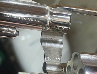 Smith and Wesson 49 (nickel, orig box) - Image 5 of 10