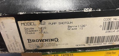 Browning 42 ( 25 in, VR, chokes, box) - Image 2 of 2