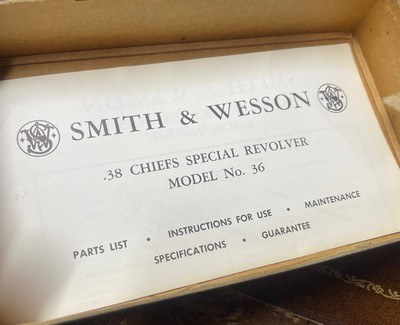 Smith and Wesson 36 (1 7/8ths, blue, box) - Image 8 of 8