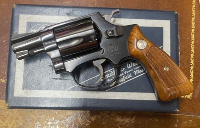 Smith and Wesson 36 (1 7/8ths, blue, box) - Image 1 of 8