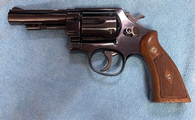 Smith and Wesson 58 (4 in, blue, s prefix) - Image 1 of 7