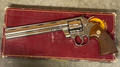 Colt Python (8 in, nickel) - Image 1 of 7