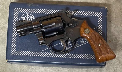 Smith and Wesson 34-1 (1 7/8ths, blue, orig box) - Image 1 of 8