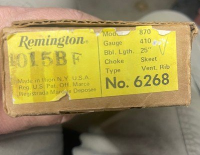 Remington 870 .410 barrel - Image 1 of 5