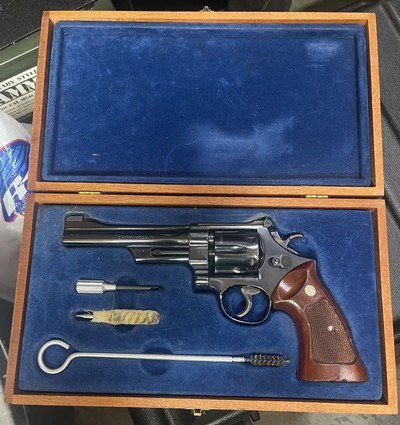 Smith and Wesson 27-2 (6 in, blue, box) - Image 1 of 9